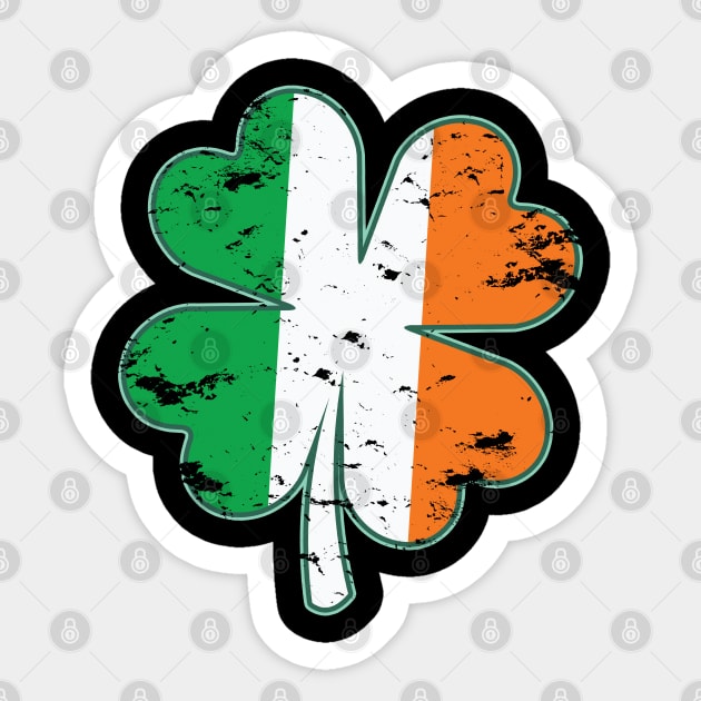 St. Patrick’s Day Gift, Shamrock Men, Women, Kids, Irish Ireland Flag Sticker by Art Like Wow Designs
